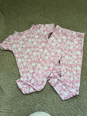 Little Pajama Co-Pink Bunny Print Kids Pajama Set